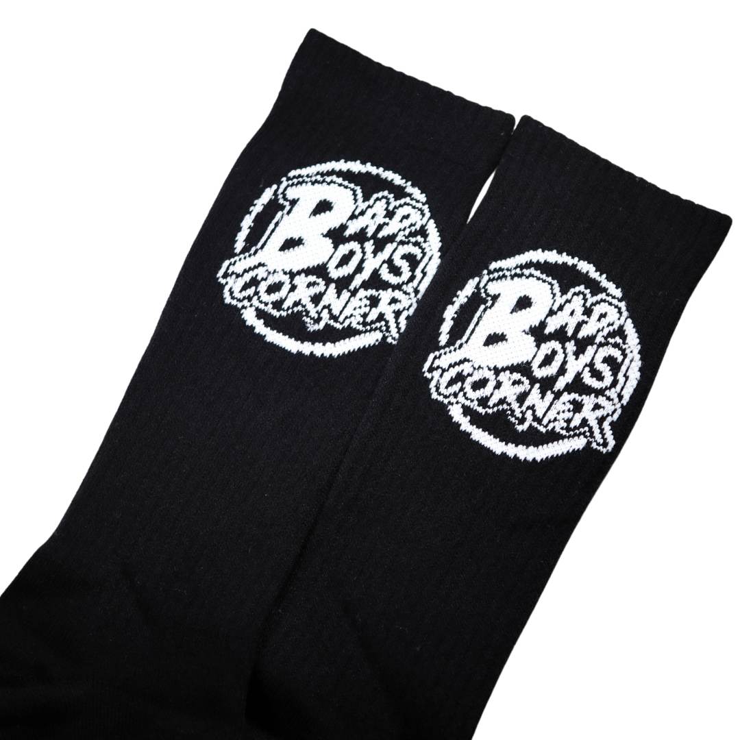 Black Socks With White Logo