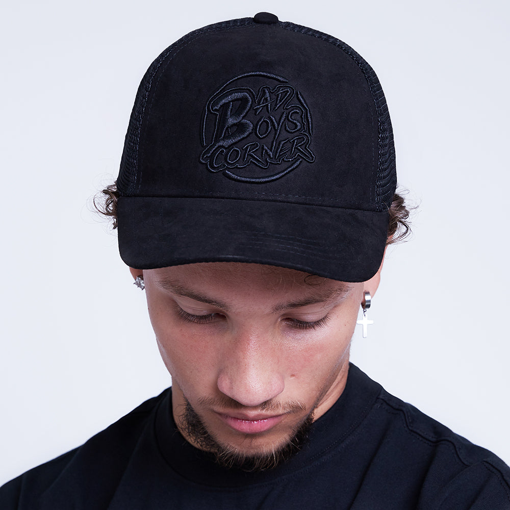 Suede trucker cap deals