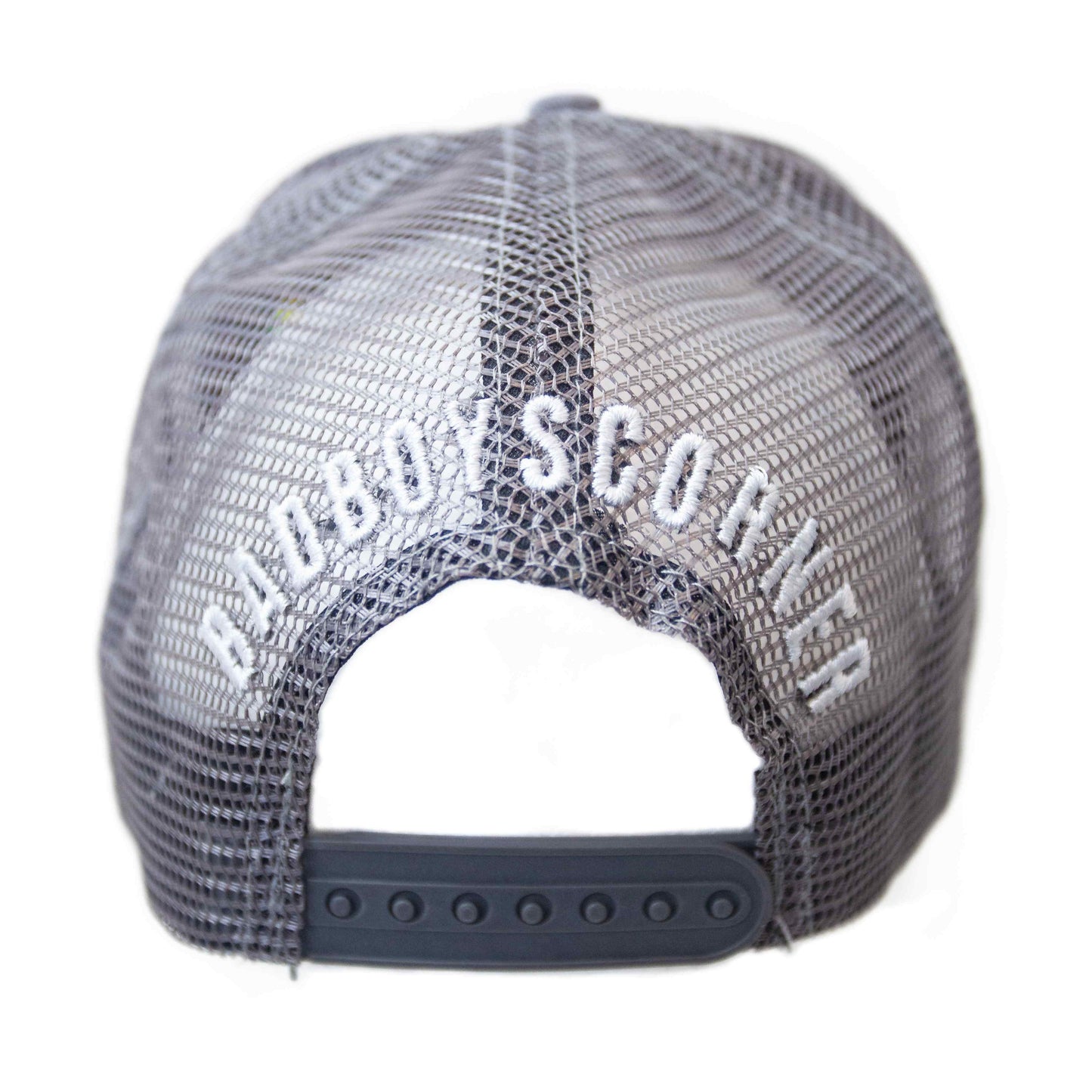 Grey & White Trucker